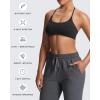 imageAoxjox Womens Workout Sports Bras Fitness Ivy Low Impact Bra Yoga Crop TankBlack 3 Pieces Pack