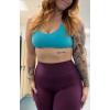 imageAoxjox Womens Workout Sports Bras Fitness Ivy Low Impact Bra Yoga Crop TankCascade Blue