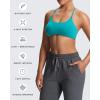 imageAoxjox Womens Workout Sports Bras Fitness Ivy Low Impact Bra Yoga Crop TankCascade Blue