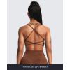 imageAoxjox Womens Workout Sports Bras Fitness Ivy Low Impact Bra Yoga Crop TankCloud Brown