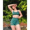 imageAoxjox Womens Workout Sports Bras Fitness Ivy Low Impact Bra Yoga Crop TankCloud Dark Green