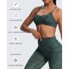 imageAoxjox Womens Workout Sports Bras Fitness Ivy Low Impact Bra Yoga Crop TankCloud Dark Green