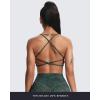 imageAoxjox Womens Workout Sports Bras Fitness Ivy Low Impact Bra Yoga Crop TankCloud Dark Green