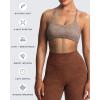 imageAoxjox Womens Workout Sports Bras Fitness Ivy Low Impact Bra Yoga Crop TankCloud Fade Mocha