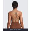 imageAoxjox Womens Workout Sports Bras Fitness Ivy Low Impact Bra Yoga Crop TankCloud Fade Mocha