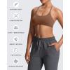 imageAoxjox Womens Workout Sports Bras Fitness Ivy Low Impact Bra Yoga Crop TankDandelion Brown