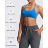 imageAoxjox Womens Workout Sports Bras Fitness Ivy Low Impact Bra Yoga Crop TankDirectoire Blue