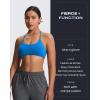imageAoxjox Womens Workout Sports Bras Fitness Ivy Low Impact Bra Yoga Crop TankDirectoire Blue