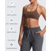 imageAoxjox Womens Workout Sports Bras Fitness Ivy Low Impact Bra Yoga Crop TankFudge Coffee