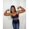 imageAoxjox Womens Workout Sports Bras Fitness Ivy Low Impact Bra Yoga Crop TankMidnight Leaf Print