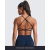 imageAoxjox Womens Workout Sports Bras Fitness Ivy Low Impact Bra Yoga Crop TankMidnight Leaf Print