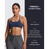 imageAoxjox Womens Workout Sports Bras Fitness Ivy Low Impact Bra Yoga Crop TankNavy