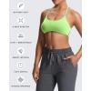 imageAoxjox Womens Workout Sports Bras Fitness Ivy Low Impact Bra Yoga Crop TankParadise Green