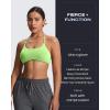 imageAoxjox Womens Workout Sports Bras Fitness Ivy Low Impact Bra Yoga Crop TankParadise Green