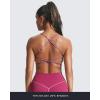 imageAoxjox Womens Workout Sports Bras Fitness Ivy Low Impact Bra Yoga Crop TankPurple Leaf Print