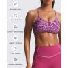 imageAoxjox Womens Workout Sports Bras Fitness Ivy Low Impact Bra Yoga Crop TankPurple Leaf Print