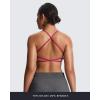 imageAoxjox Womens Workout Sports Bras Fitness Ivy Low Impact Bra Yoga Crop TankRose Red