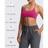 imageAoxjox Womens Workout Sports Bras Fitness Ivy Low Impact Bra Yoga Crop TankRose Red