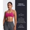 imageAoxjox Womens Workout Sports Bras Fitness Ivy Low Impact Bra Yoga Crop TankRose Red