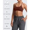 imageAoxjox Womens Workout Sports Bras Fitness Ivy Low Impact Bra Yoga Crop TankRum Raisin
