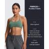 imageAoxjox Womens Workout Sports Bras Fitness Ivy Low Impact Bra Yoga Crop TankSage Green