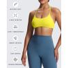 imageAoxjox Womens Workout Sports Bras Fitness Ivy Low Impact Bra Yoga Crop TankVibrant Yellow
