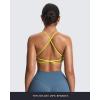 imageAoxjox Womens Workout Sports Bras Fitness Ivy Low Impact Bra Yoga Crop TankVibrant Yellow