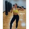 imageAoxjox Womens Workout Sports Bras Fitness Ivy Low Impact Bra Yoga Crop TankVibrant Yellow