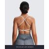 imageAoxjox Womens Workout Sports Bras Fitness Ivy Low Impact Bra Yoga Crop TankWhite
