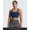 imageAoxjox Womens Workout Sports Bras High Impact Fitness Training Gym Khloe Bra Yoga Crop TankBellwether Blue
