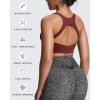 imageAoxjox Womens Workout Sports Bras High Impact Fitness Training Gym Khloe Bra Yoga Crop TankBurgundy Reddish Brown