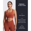 imageAoxjox Womens Workout Sports Bras High Impact Fitness Training Gym Khloe Bra Yoga Crop TankEarthy Brown