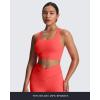 imageAoxjox Womens Workout Sports Bras High Impact Fitness Training Gym Khloe Bra Yoga Crop TankFiery Coral