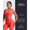imageAoxjox Womens Workout Sports Bras High Impact Fitness Training Gym Khloe Bra Yoga Crop TankFiery Coral