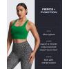 imageAoxjox Womens Workout Sports Bras High Impact Fitness Training Gym Khloe Bra Yoga Crop TankJolly Green