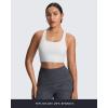 imageAoxjox Womens Workout Sports Bras High Impact Fitness Training Gym Khloe Bra Yoga Crop TankWhite