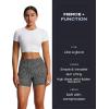 imageAoxjox Workout Biker Shorts for Women Tummy Control High Waisted Athletic Hidden Scrunch Gym Running Yoga Short 45quotBlack Dot Print