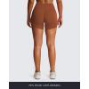 imageAoxjox Workout Biker Shorts for Women Tummy Control High Waisted Athletic Hidden Scrunch Gym Running Yoga Short 45quotDandelion Brown