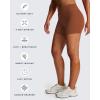 imageAoxjox Workout Biker Shorts for Women Tummy Control High Waisted Athletic Hidden Scrunch Gym Running Yoga Short 45quotDandelion Brown