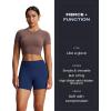 imageAoxjox Workout Biker Shorts for Women Tummy Control High Waisted Athletic Hidden Scrunch Gym Running Yoga Short 45quotNavy