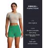imageAoxjox Workout Biker Shorts for Women Tummy Control High Waisted Athletic Hidden Scrunch Gym Running Yoga Short 45quotParakeet Green