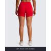 imageAoxjox Workout Biker Shorts for Women Tummy Control High Waisted Athletic Hidden Scrunch Gym Running Yoga Short 45quotRacing Red