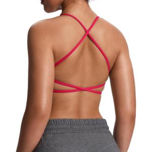 imageAoxjox Womens Workout Sports Bras Fitness Ivy Low Impact Bra Yoga Crop TankLove Potion