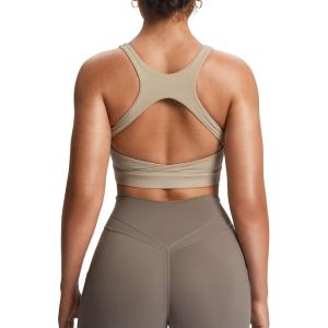 imageAoxjox Womens Workout Sports Bras High Impact Fitness Training Gym Khloe Bra Yoga Crop TankMink