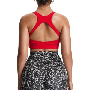 imageAoxjox Womens Workout Sports Bras High Impact Fitness Training Gym Khloe Bra Yoga Crop TankRacing Red