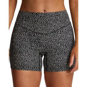 imageAoxjox Workout Biker Shorts for Women Tummy Control High Waisted Athletic Hidden Scrunch Gym Running Yoga Short 45quotBlack Dot Print