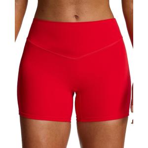 imageAoxjox Workout Biker Shorts for Women Tummy Control High Waisted Athletic Hidden Scrunch Gym Running Yoga Short 45quotRacing Red