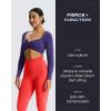imageAoxjox High Waisted Workout Siren Leggings for Women Hidden Scrunch Butt Lifting Tummy Control Yoga Pants 26quotFiery Coral Size Down