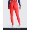 imageAoxjox High Waisted Workout Siren Leggings for Women Hidden Scrunch Butt Lifting Tummy Control Yoga Pants 26quotFiery Coral Size Down