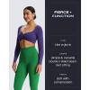 imageAoxjox High Waisted Workout Siren Leggings for Women Hidden Scrunch Butt Lifting Tummy Control Yoga Pants 26quotJolly Green